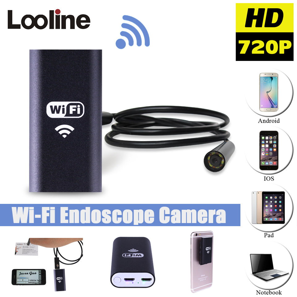 Ios & Android WiFi Wireless Endoscope HD 720p 8mm Waterproof