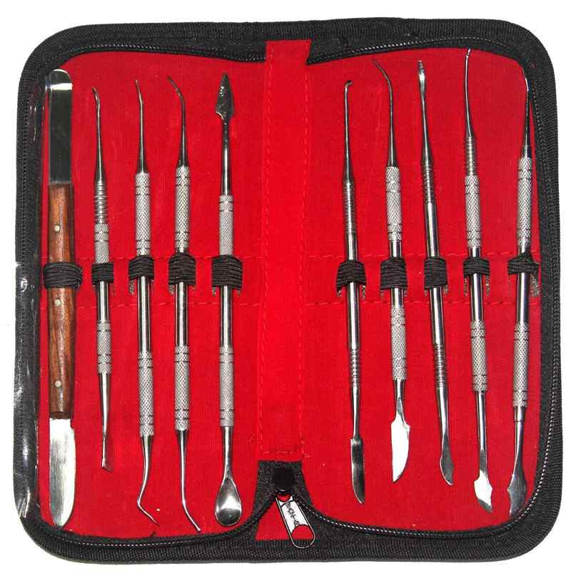 Tinksky Dental Wax Carving Tools Stainless Steel Wax Sculpting