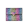 Ombre Rainbow Glitter Trifold Wallet